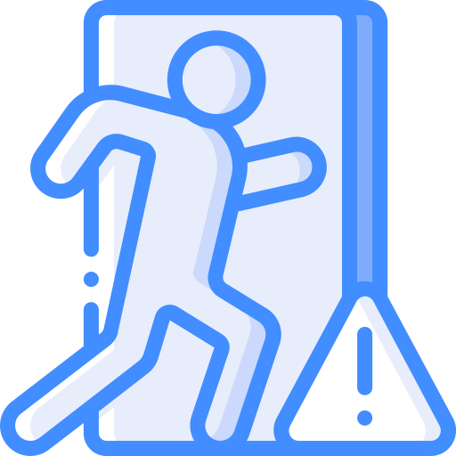 Evacuate Basic Miscellany Blue icon