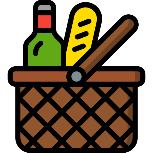 Picnic basket Basic Miscellany Lineal Color icon