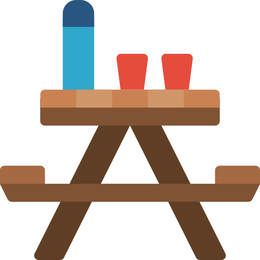 Picnic table Basic Miscellany Flat icon