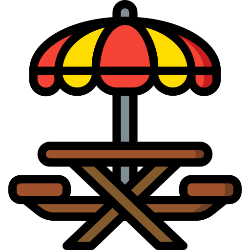 Mesa de picnic Basic Miscellany Lineal Color icono