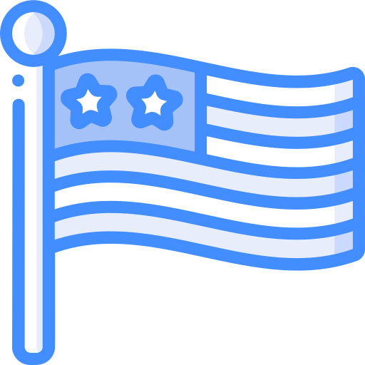 United states of america Basic Miscellany Blue icon