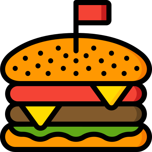バーガー Basic Miscellany Lineal Color icon