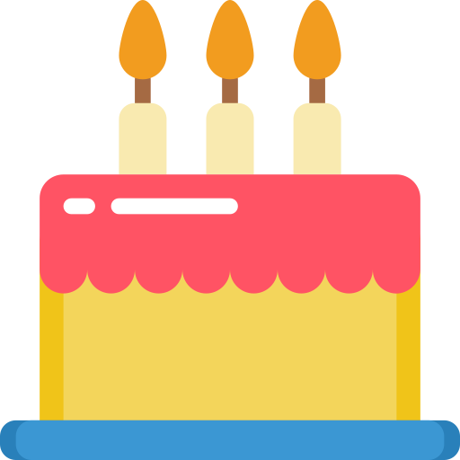 Torta de cumpleaños Basic Miscellany Flat icono