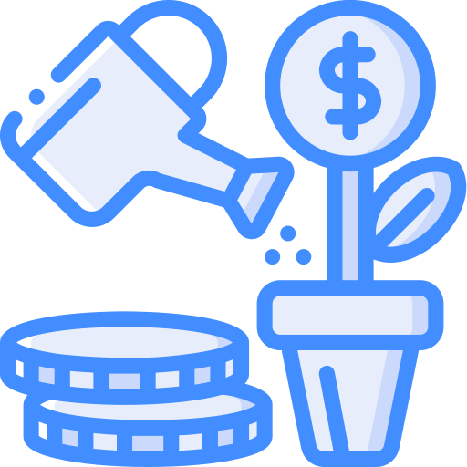 Growth Basic Miscellany Blue icon