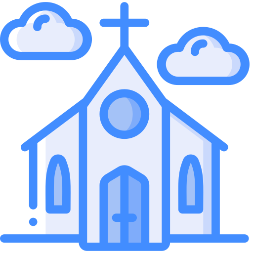 igreja Basic Miscellany Blue Ícone
