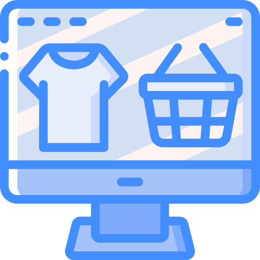 Online shop Basic Miscellany Blue icon