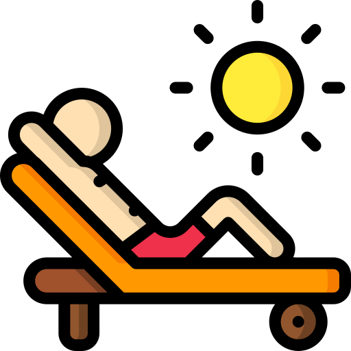 Sunbathing Basic Miscellany Lineal Color icon