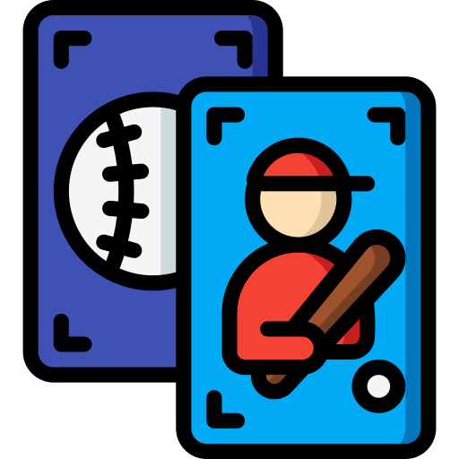 Baseball card Basic Miscellany Lineal Color icon