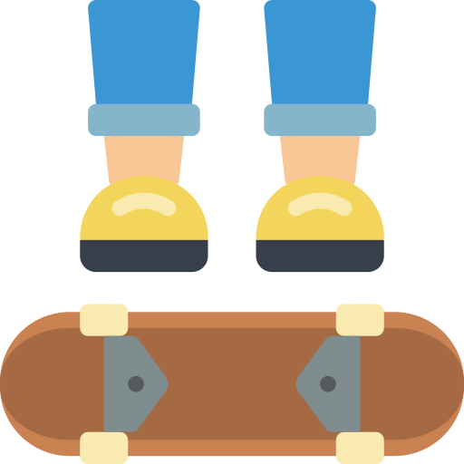 skateboarden Basic Miscellany Flat icoon