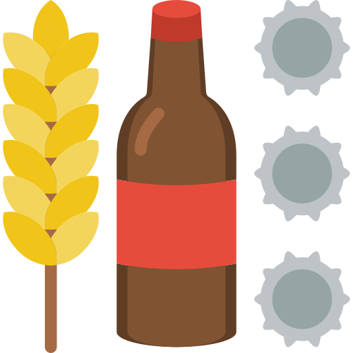 elaboración de cerveza casera Basic Miscellany Flat icono