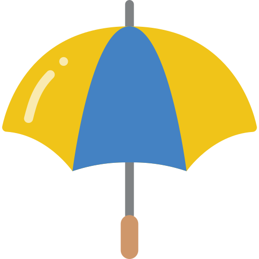 Guarda-chuva Basic Miscellany Flat Ícone