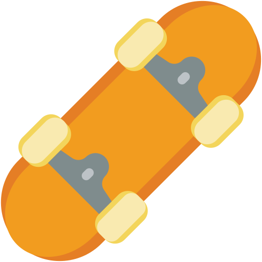 skateboard Basic Miscellany Flat icoon