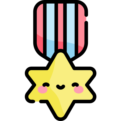 スターメダル Kawaii Lineal color icon