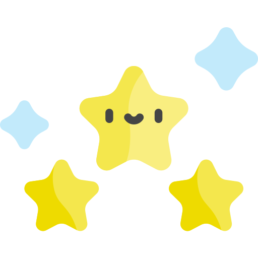 Estrellas Kawaii Flat icono