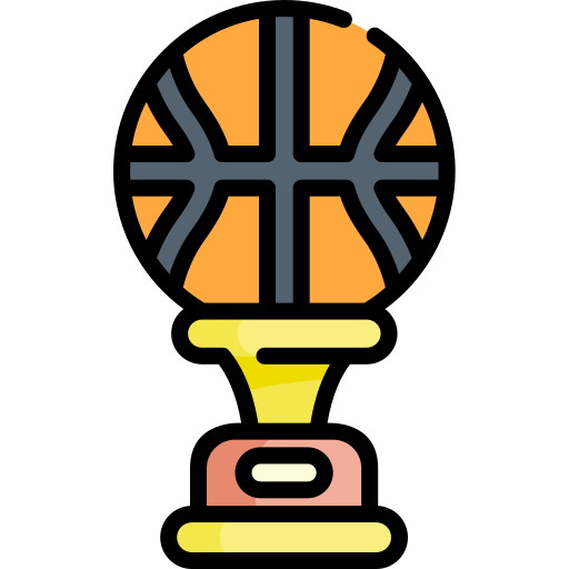 Баскетбольная награда Kawaii Lineal color иконка