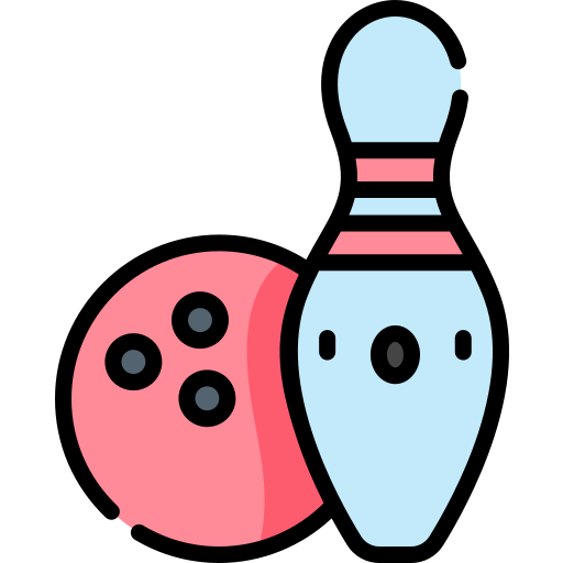 quille de bowling Kawaii Lineal color Icône
