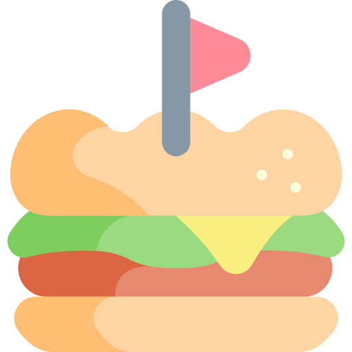 Бургер Kawaii Flat иконка