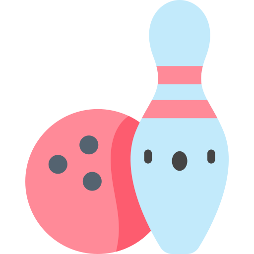 quille de bowling Kawaii Flat Icône