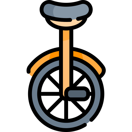 Unicycle Kawaii Lineal color icon
