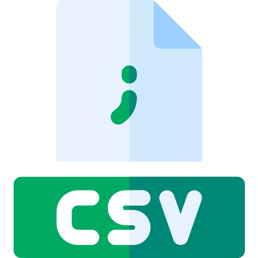 csv Basic Rounded Flat ikona