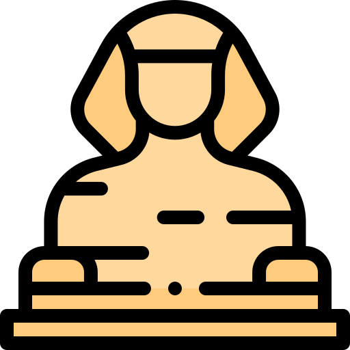 Gran esfinge de guiza Detailed Rounded Lineal color icono