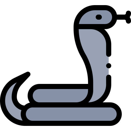 Serpiente Detailed Rounded Lineal color icono