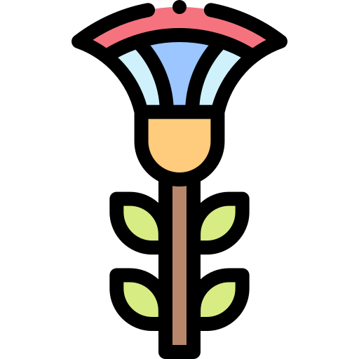 花 Detailed Rounded Lineal color icon