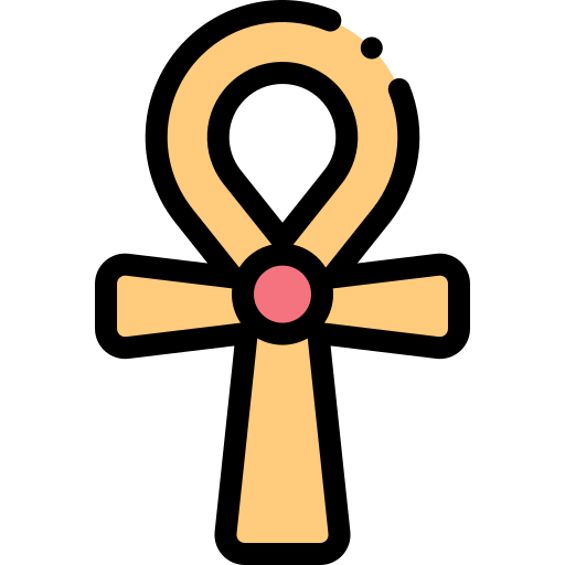 ankh Detailed Rounded Lineal color icoon