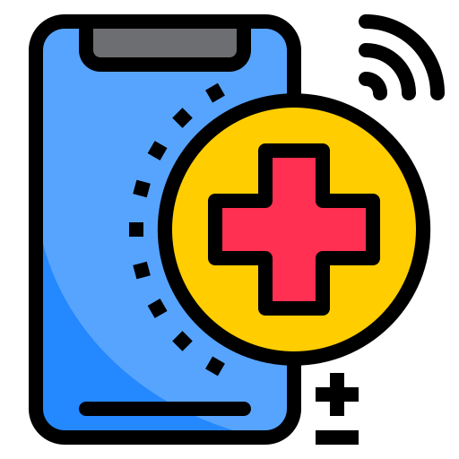 Hospital srip Lineal Color icon