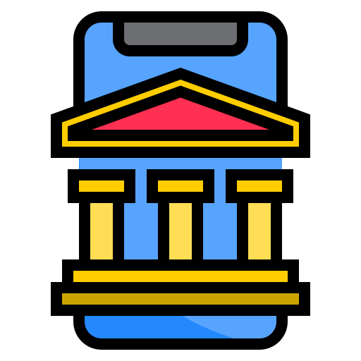 Мобильный банкинг srip Lineal Color иконка
