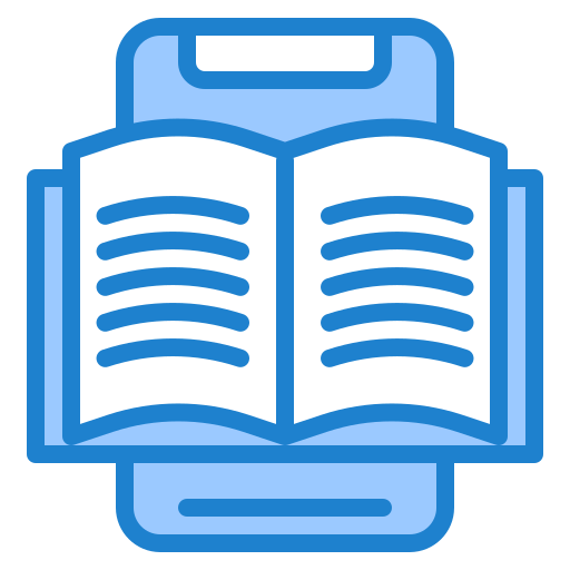 e-boek srip Blue icoon