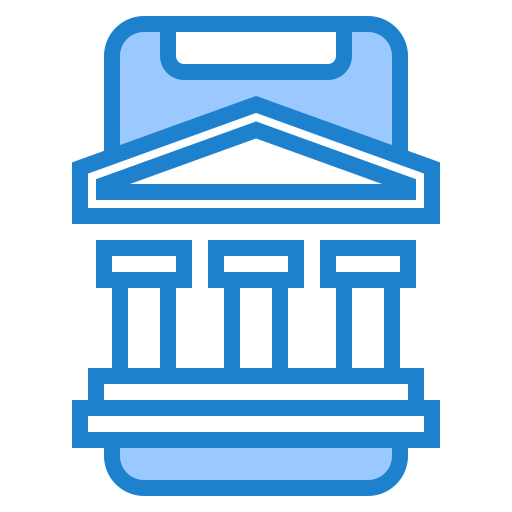 Mobile banking srip Blue icon