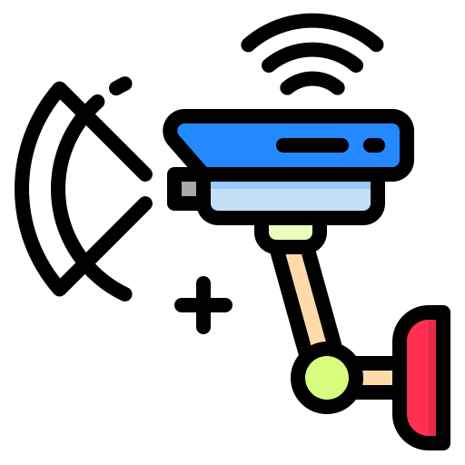 cctv srip Lineal Color ikona