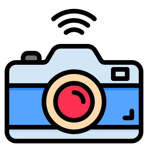 디지털 카메라 srip Lineal Color icon