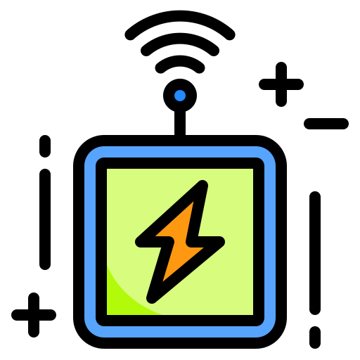 kontrola energii srip Lineal Color ikona