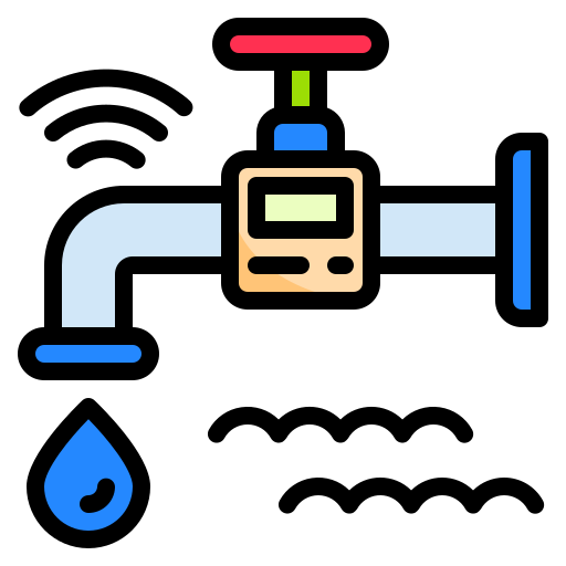 rubinetto dell'acqua srip Lineal Color icona