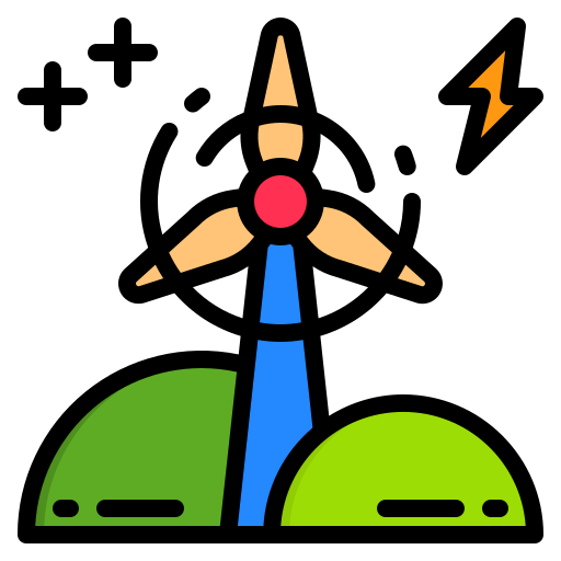 風力エネルギー srip Lineal Color icon