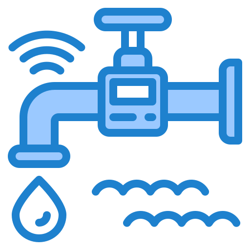 Water tap srip Blue icon