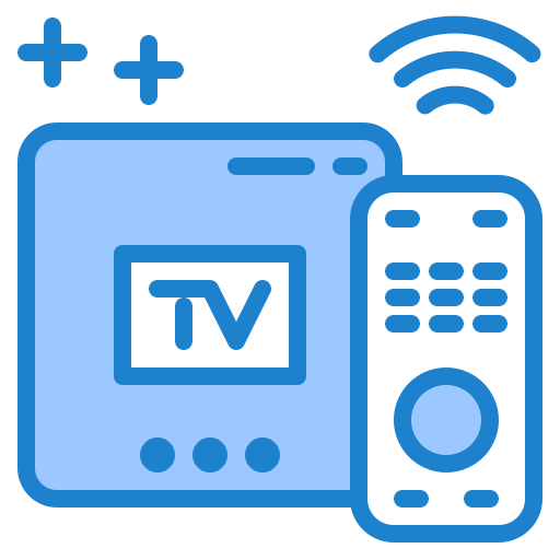 Tv box srip Blue icon