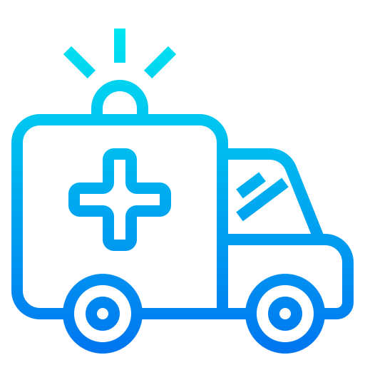 Ambulancia srip Gradient icono