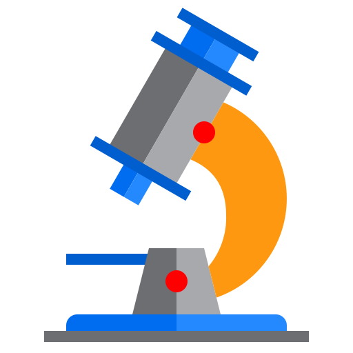 mikroskop srip Flat ikona