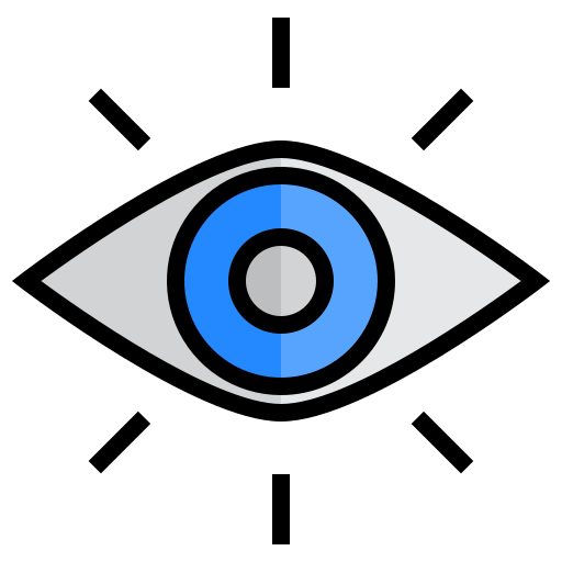 oog srip Lineal Color icoon