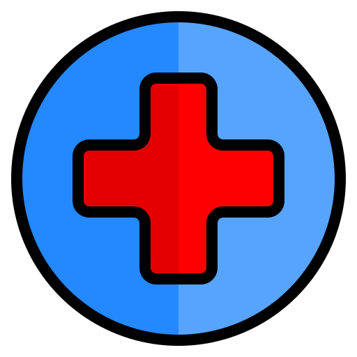 Hospital srip Lineal Color icono