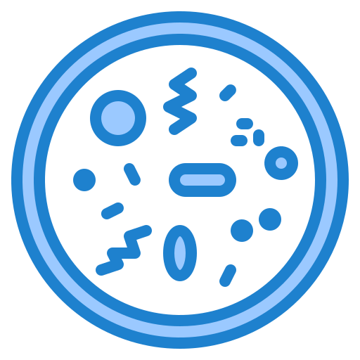 Bacteria srip Blue icon