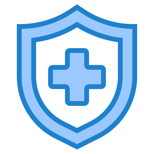 verzekering srip Blue icoon