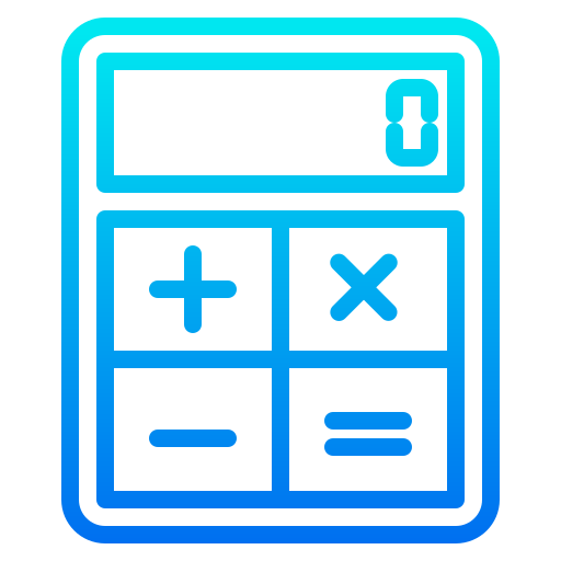 kalkulator srip Gradient ikona