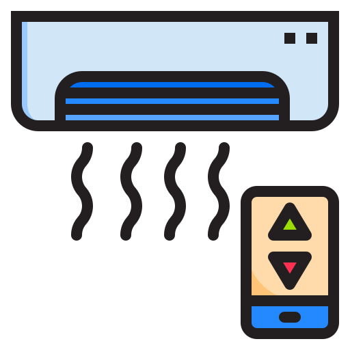 klimatyzator srip Lineal Color ikona