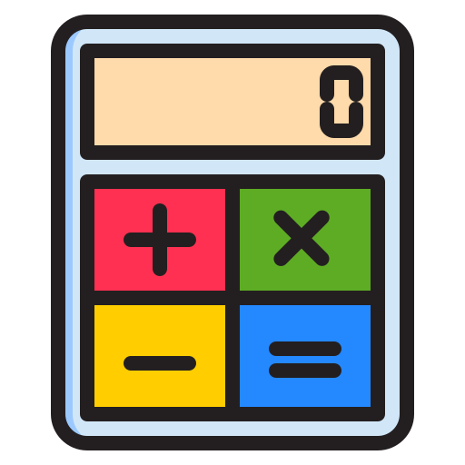 Calculator srip Lineal Color icon