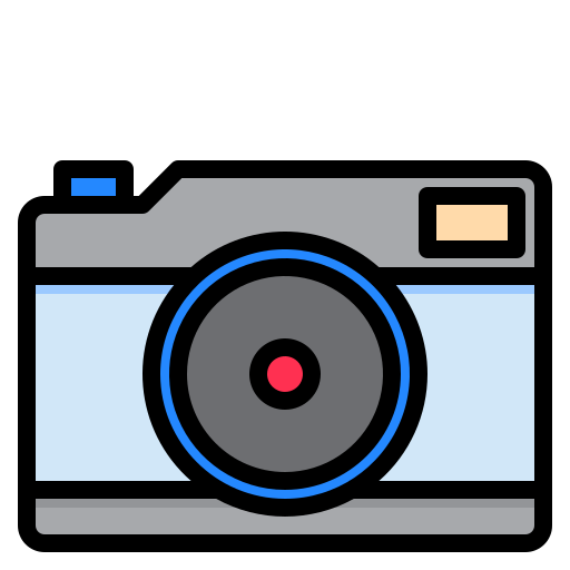 카메라 srip Lineal Color icon