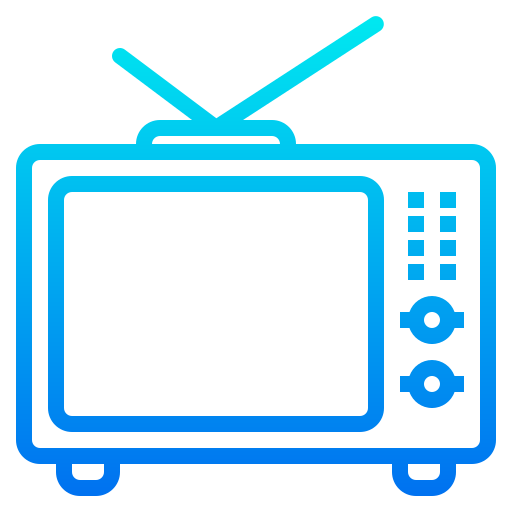 Televisión srip Gradient icono